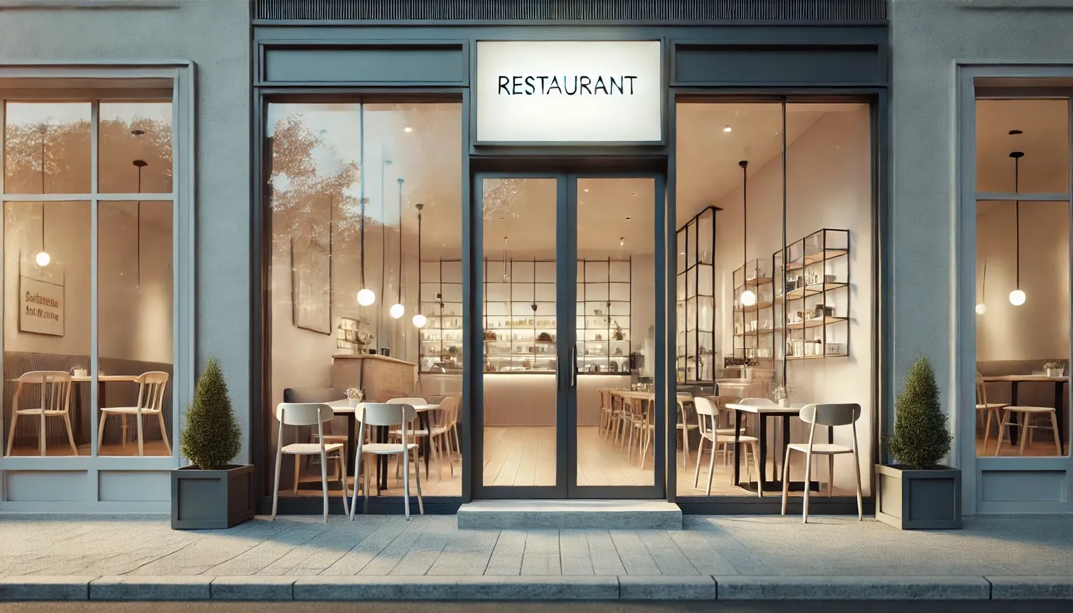 Negozio di abbigliamento con espositori e strumenti per personalizzazioni